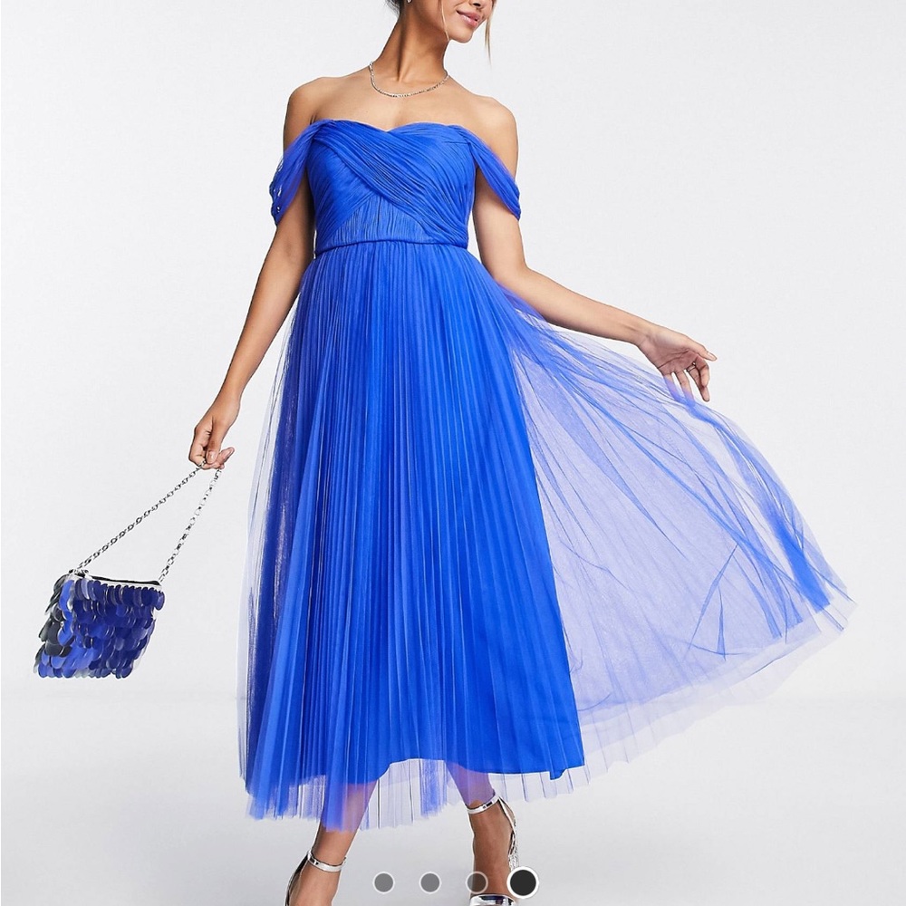 Asos royal blue tulle dress